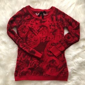 Desigual black and red deco sweater